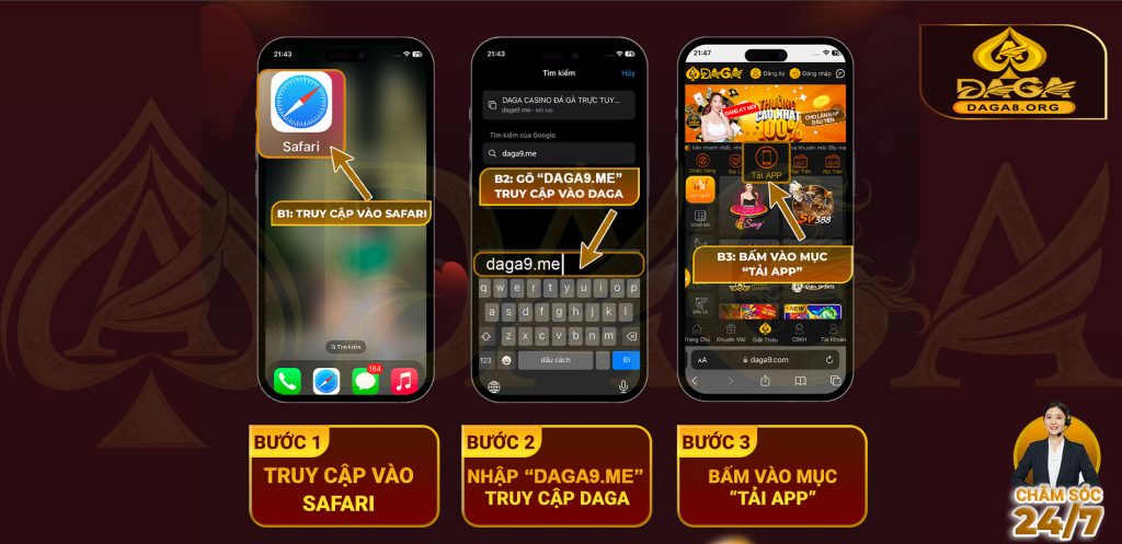 Hướng Dẫn Chi Tiết Cách Tải App Daga về điện thoại IOS và Android